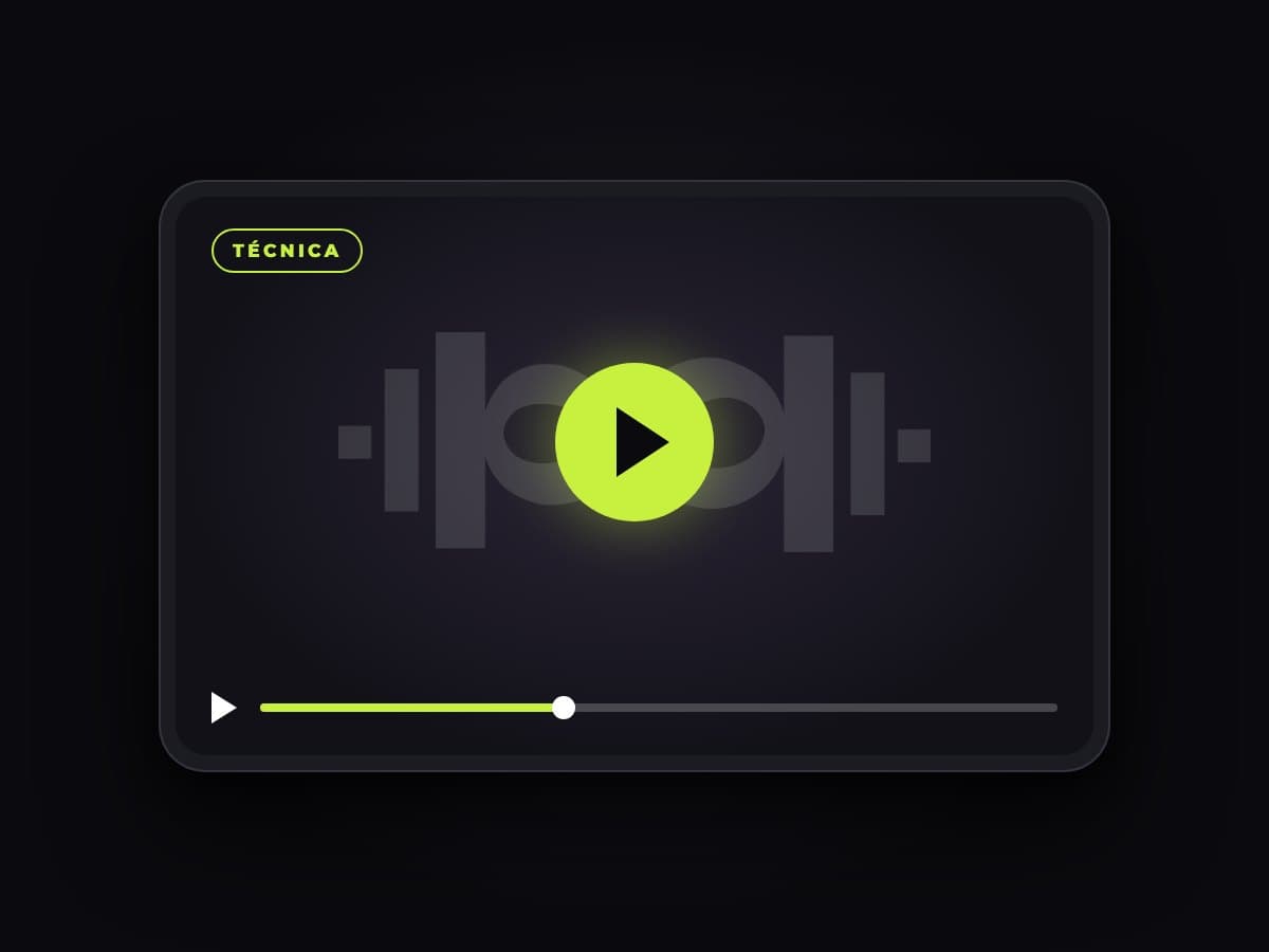 Ilustración de un video de técnica listo para reproducir.
